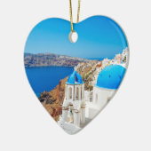 Santorini Island - Caldera, Griekenland Keramisch Ornament (Links)