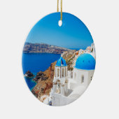 Santorini Island - Caldera, Griekenland Keramisch Ornament (Rechts)