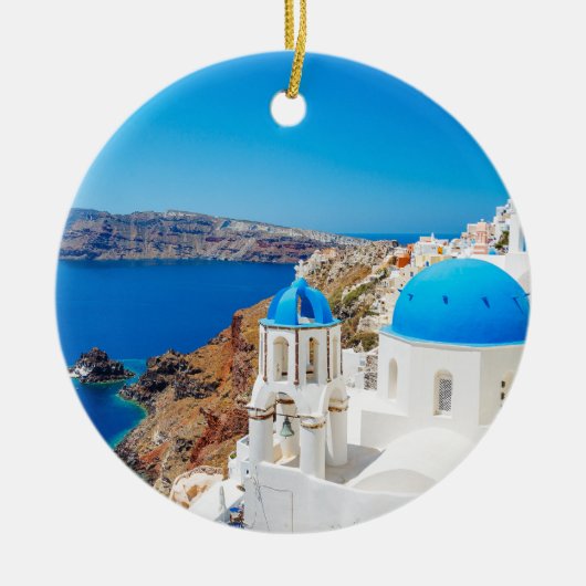 Santorini Island - Caldera, Griekenland Keramisch Ornament (Voorkant)