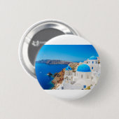 Santorini Island - Caldera, Griekenland Ronde Button 5,7 Cm (Voorkant /achterkant)