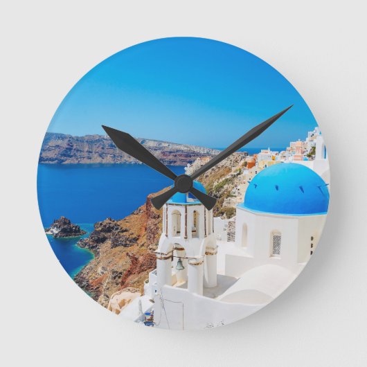 Santorini Island - Caldera, Griekenland Ronde Klok (Voorkant)
