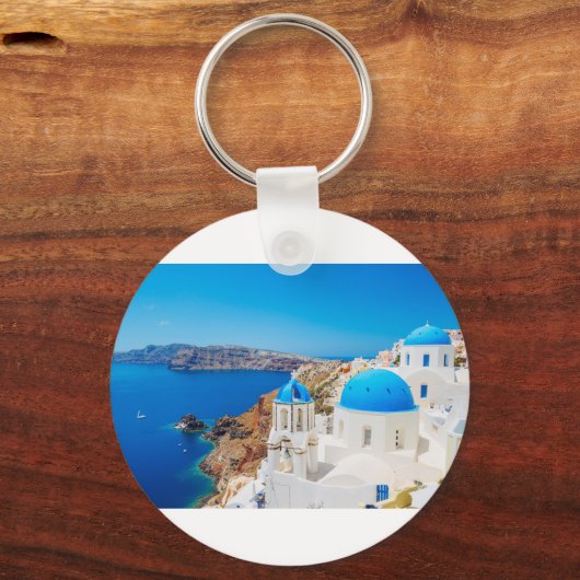 Santorini Island - Caldera, Griekenland Sleutelhanger (Voorkant)
