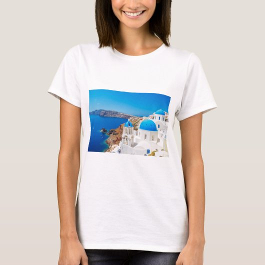 Santorini Island - Caldera, Griekenland T-shirt (Voorkant)