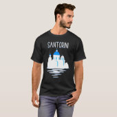 Santorini Island Greece  Ellada Vertical Greek Isl T-shirt (Voorkant volledig)