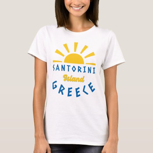 Santorini Island, Griekenland - Sunshine Women's T-shirt (Voorkant)