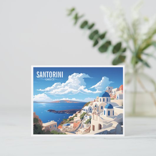 Santorini Island in Griekenland Reizen Briefkaart (Staand voorkant)