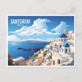 Santorini Island in Griekenland Reizen Briefkaart (Voorkant)