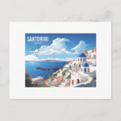 Santorini Island in Griekenland Travel Briefkaart (Voorkant)