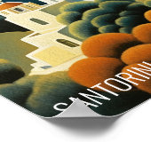 Santorini Island Olieverfschilderij Griekenland Re Poster (Hoek)