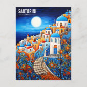 Santorini Island Schilderij | Griekenland Reizen | Briefkaart (Voorkant)