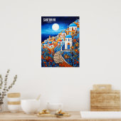 Santorini Island Schilderij | Griekenland Reizen | Poster (Keuken)