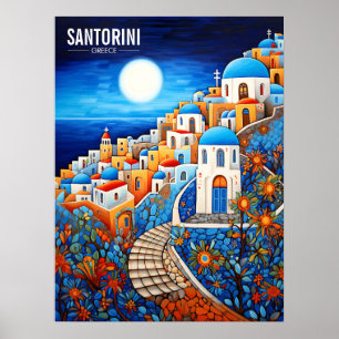 Santorini Island Schilderij   Griekenland Reizen   Poster