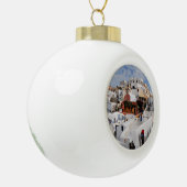 Santorini Island (Thira), Griekenland Keramische Bal Ornament (Links)