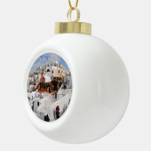 Santorini Island (Thira), Griekenland Keramische Bal Ornament (Rechts)