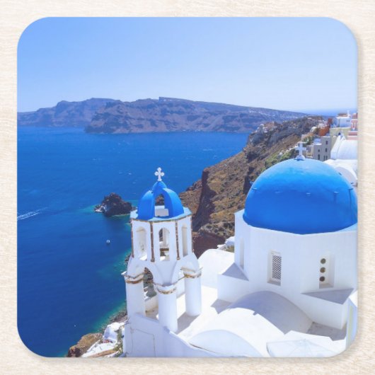 Santorini Kartonnen Onderzetters (Voorkant)
