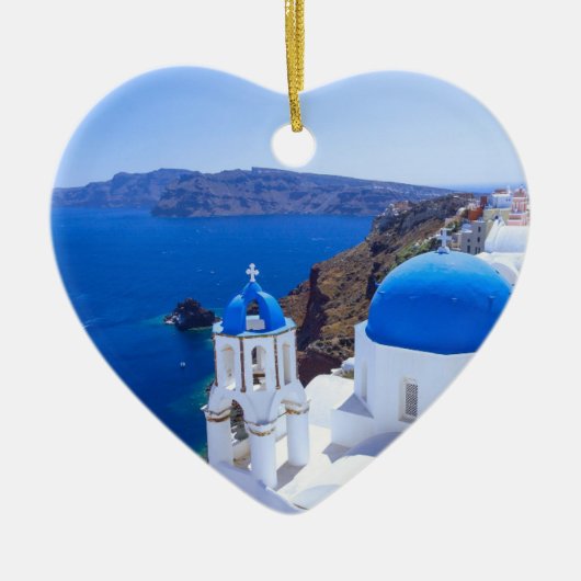 Santorini Keramisch Ornament (Voorkant)