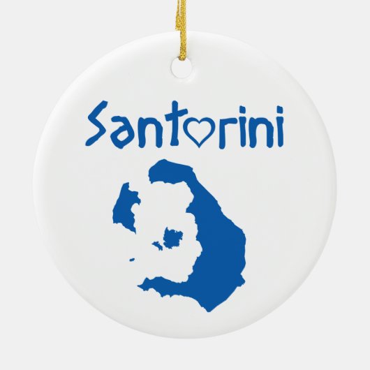 Santorini Keramisch Ornament (Achterkant)