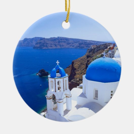 Santorini Keramisch Ornament (Voorkant)
