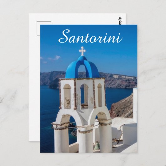 Santorini kerk briefkaart (Voorkant / Achterkant)