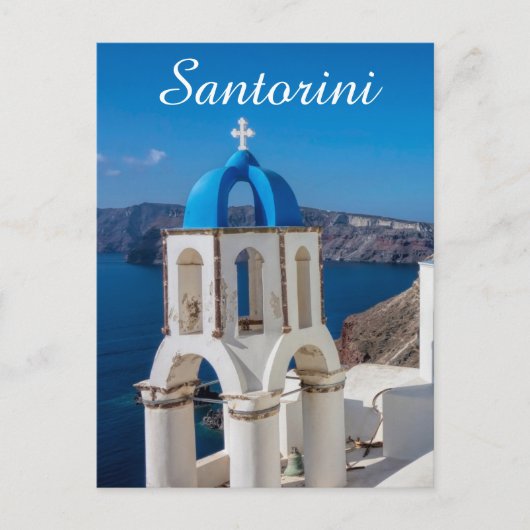 Santorini kerk briefkaart (Voorkant)