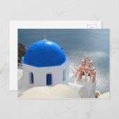 Santorini-kerk in de middag van de zon briefkaart (Voorkant / Achterkant)
