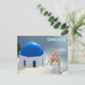 Santorini-kerk in de middag van de zon briefkaart (Staand voorkant)
