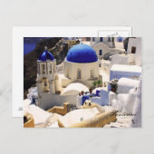 Santorini-kerken Briefkaart (Voorkant / Achterkant)