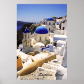 Santorini-kerken Poster (Voorkant)