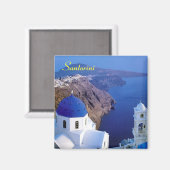 Santorini koelkastmagneet magneet (Voorkant / Achterkant)