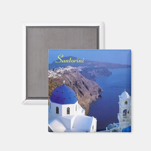 Santorini koelkastmagneet magneet (Voorkant / Achterkant)