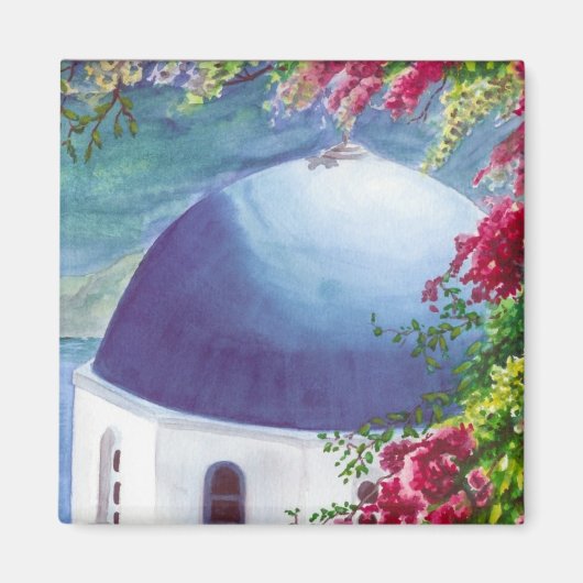 Santorini koepelmagneet magneet (Voorkant)
