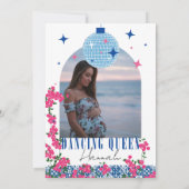 Santorini Mamma Mia Bougainvillea-baby shower Kaart (Achterkant)