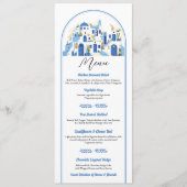 Santorini Menu Griekenland Griekse bruiloft (Voorkant)