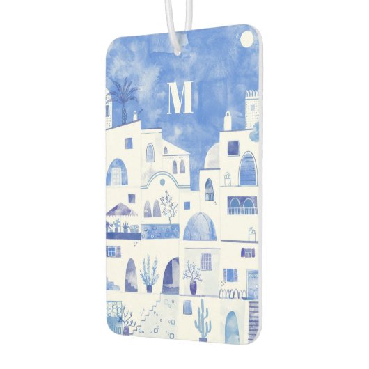 Santorini Monogram Waterverf Kunst Luchtverfrisser (Links)