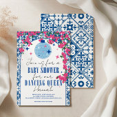 Santorini Musical Bougainvillea baby shower Kaart