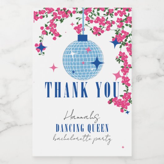 Santorini Musical Bougainvillea Bachelorette Wijn Etiket (Enkel label)