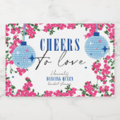 Santorini Musical Bougainvillea vrijgezellenfeest Sparkling Wijnetiket (Enkel label)