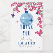 Santorini Musical Bougainvillea vrijgezellenfeest Wijn Etiket (Enkel label)