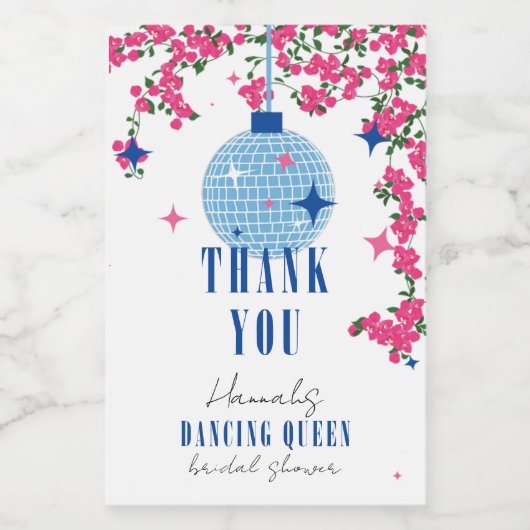 Santorini Musical Bougainvillea vrijgezellenfeest Wijn Etiket (Enkel label)