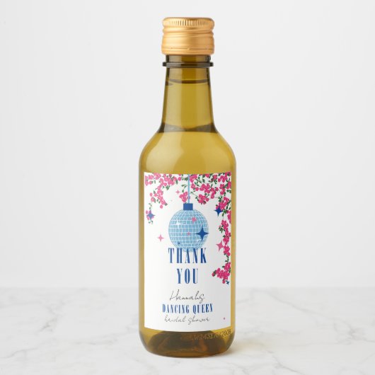 Santorini Musical Bougainvillea vrijgezellenfeest Wijn Etiket (Voorkant)