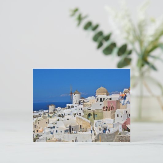 Santorini Oia Briefkaart (Staand voorkant)