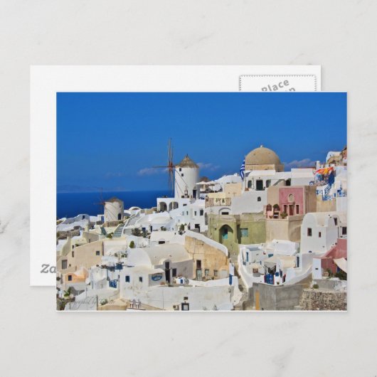 Santorini Oia Briefkaart (Voorkant / Achterkant)