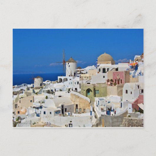 Santorini Oia Briefkaart (Voorkant)