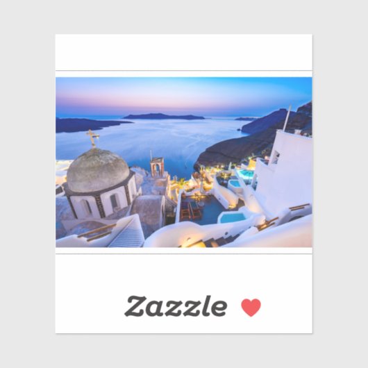 Santorini Oia Greece Sticker (Vel)