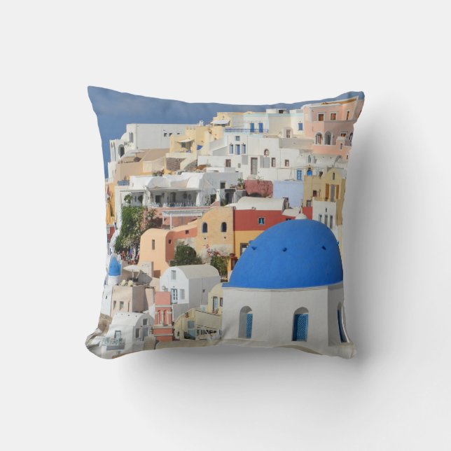 Santorini, Oia Photo Pillow Kussen (Voorkant)