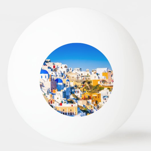 Santorini Oia Pingpongbal (Voorkant)