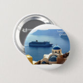 Santorini_Oia Ronde Button 5,7 Cm (Voorkant /achterkant)