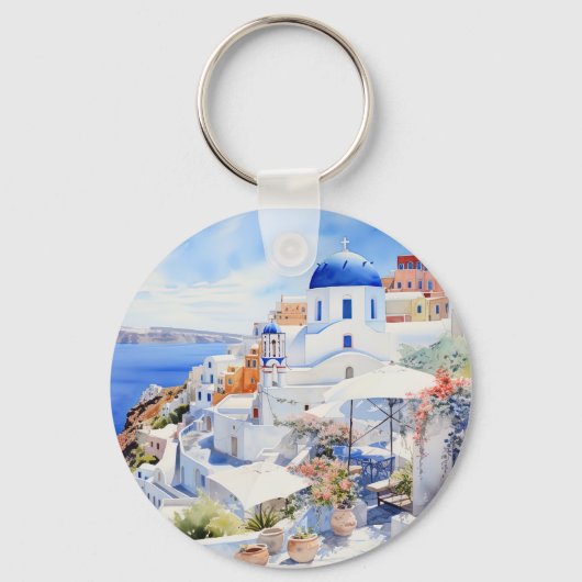 Santorini Oia Sleutelhangers (Achterkant)