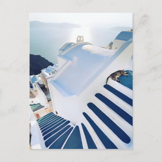 Santorini Oia Steps, Griekenland Briefkaart (Voorkant)
