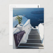 Santorini Oia Steps, Griekenland Briefkaart (Voorkant / Achterkant)